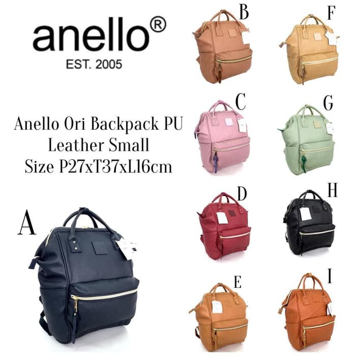 TAS RANSEL KULIT Anello Ori Backpack PU Leather Small P27xT37xL16cm