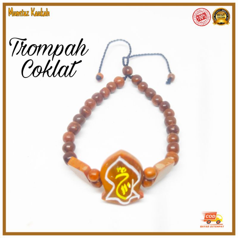 Gelang kaokah kaukah trompah coklat / gelang koka kokka plat trompah kauka kaoka cewek kokah ori