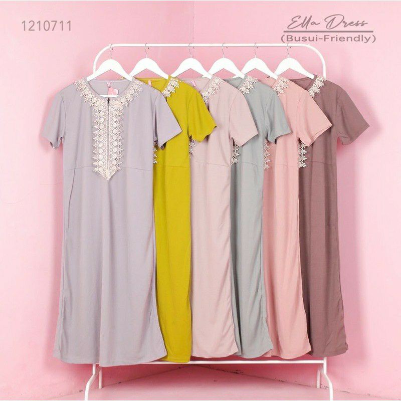 DRESS EID EMBROIDERY / KAFTAN / GAMIS MURAH / CALAMARYSHOES.ID / GBS_CLOTHES