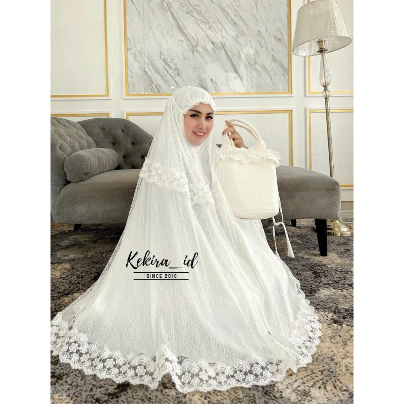 Kekira_id - MUKENA HAMEEDAH | MUKENA WARNA PUTIH PREMIUM HANTARAN 2022