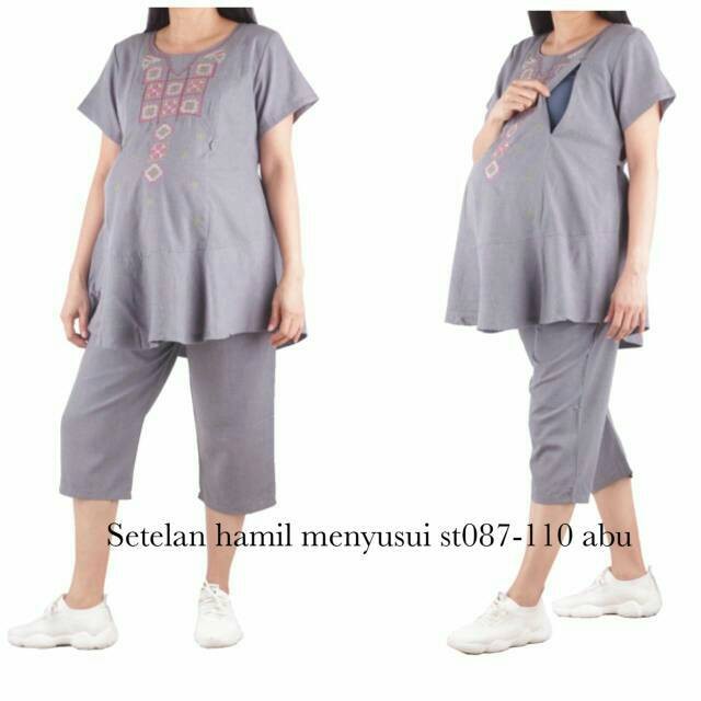 Setelan selutut hamil 087 stelan hamil baju menyusui