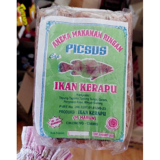 Picsus Macaroni Ikan Kerapu Pedas/ Makaroni Pedas / Macaroni Kerang/ Basreng  isi 20pcs