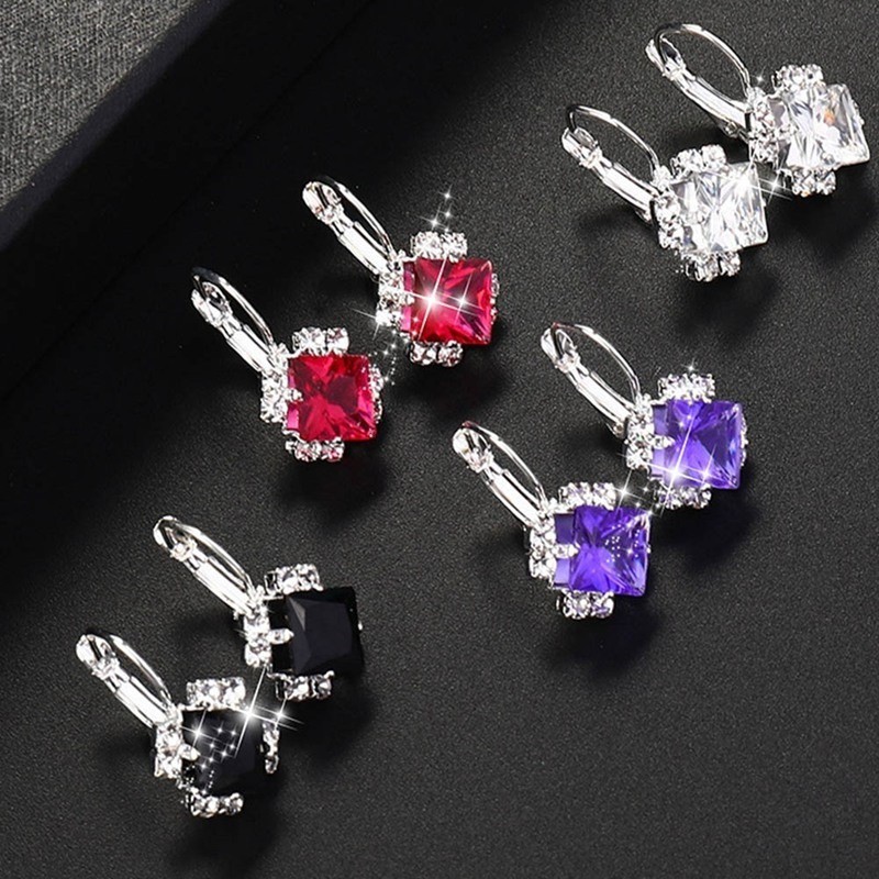 Anting Giwang dengan Kristal Zircon untuk Wanita