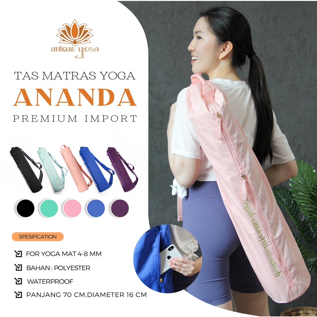 Ananda Yoga Bag Mat / Tas Matras Yoga Premium / Tas Yoga Premium Mat / Tas Yoga Waterproof / Tas Yog