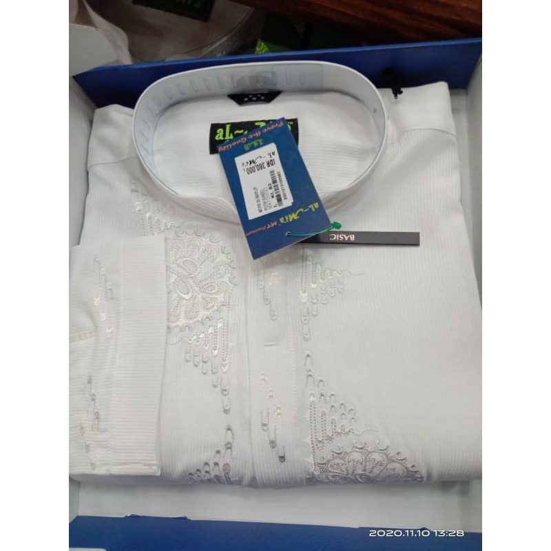 Baju Koko almia 100%ORI MT premium lengan panjang tangan polos-5