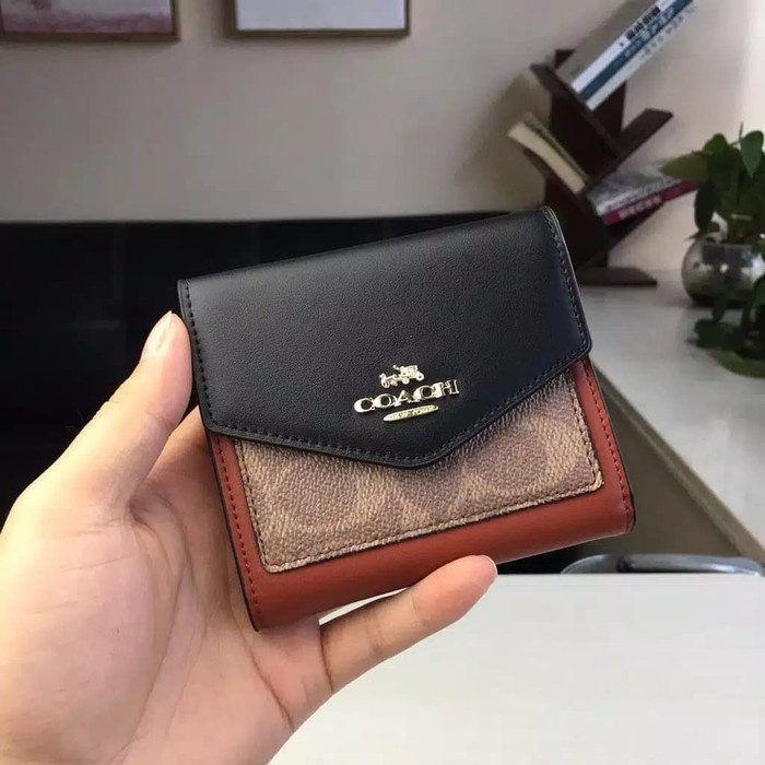 Ready Stock Dompet Wanita Factory coc 31548 Coc Small Wallet In Colorblock tas wanita import