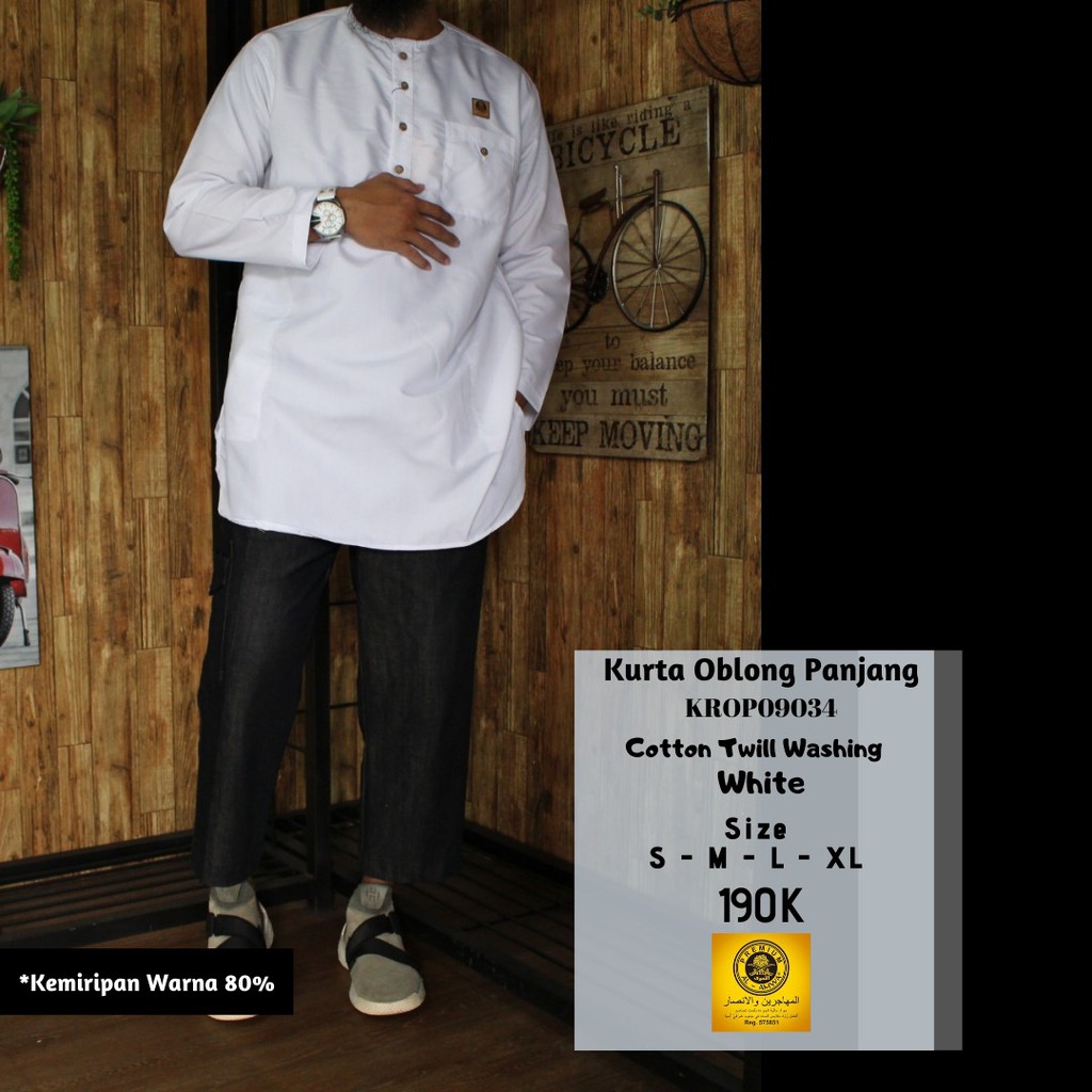 Koko Kurta Pria Oblong Lengan Panjang Original Al Amwa