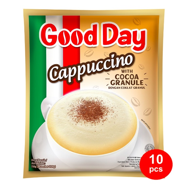 Kopi GOOD DAY Cappuccino Renteng 10 x 25 gram Good Day Capuccino