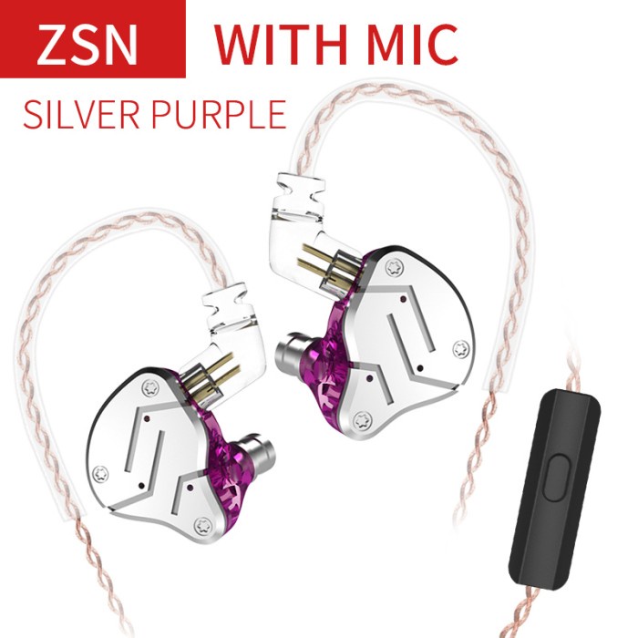 KNOWLEDGE ZENITH KZ ZSN - IN EAR EARPHONE - HYBRID DUAL DRIVER