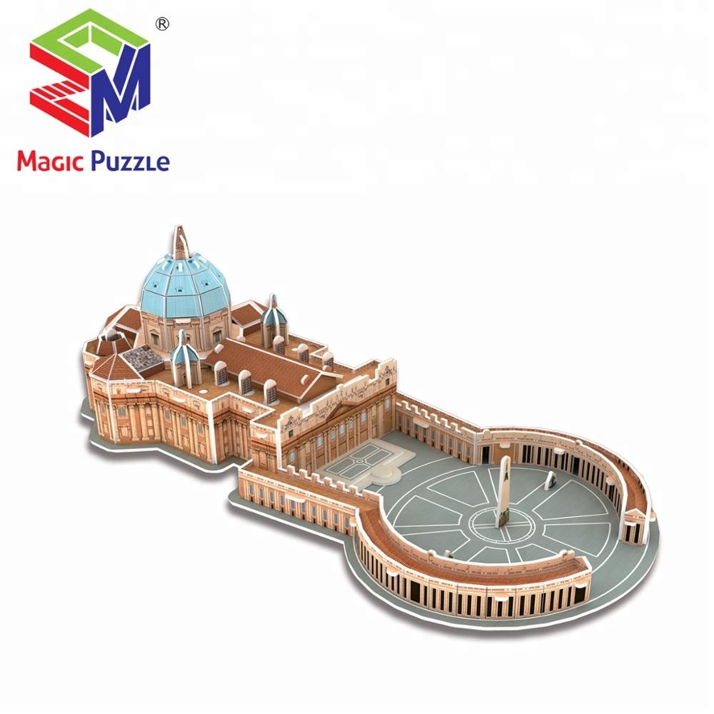 Mainan Puzzle Gereja - SAINT PETER'S CATHEDRAL - 3d Puzzle G268-38 - DIY - Pazel Gereja - Koleksi Pajangan - Bangunan Persejarah