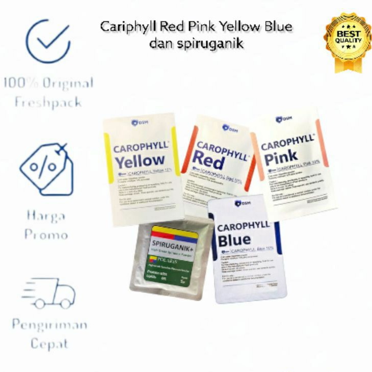 Carophyll France 100 % original Varian colour red pink yellow blue spiruganik caropil carofil carophyll spirulina