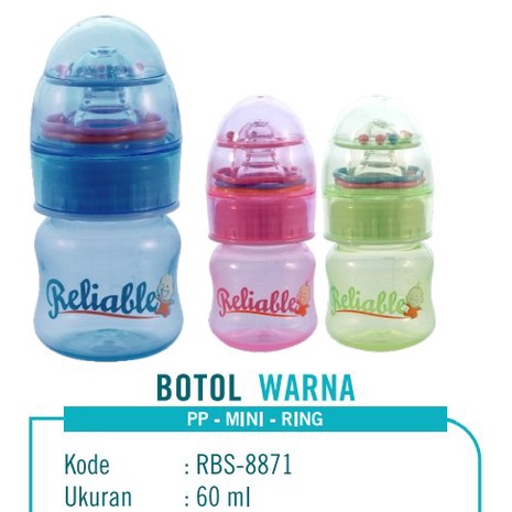 Reliable Small Feeding Bottle Ring / Botol Susu Bayi 60ml