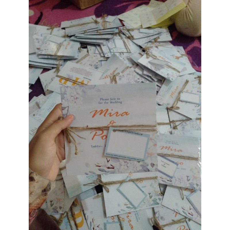 Undangan Rustic Tali Rami Murah