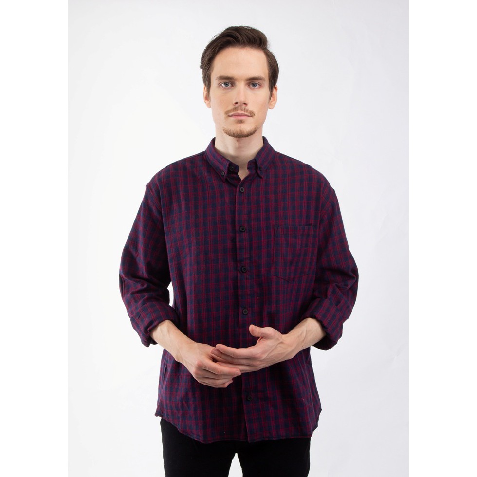 

Erigo Flannel Chapnan Navy-Red