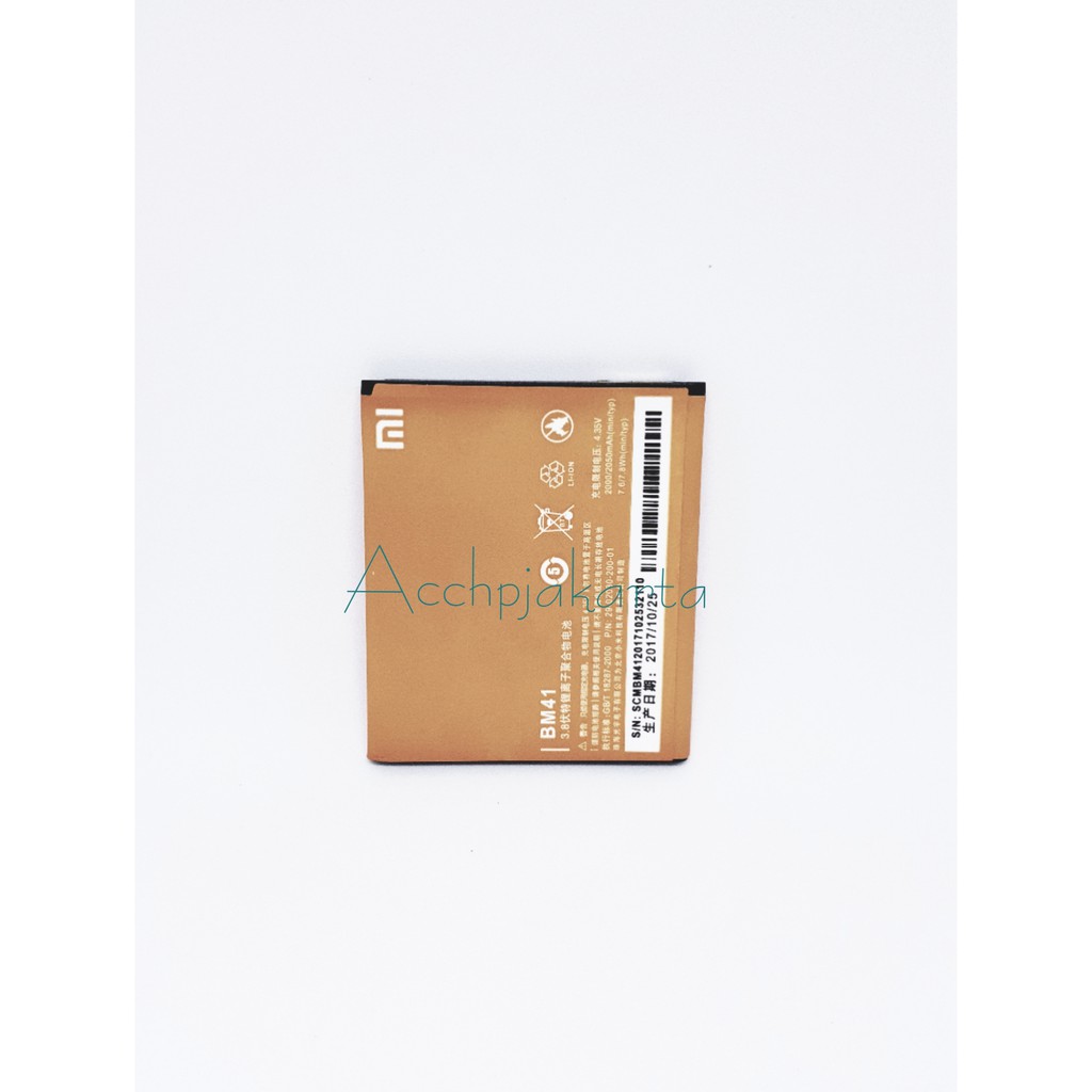 Baterai Redmi 1S / BM41 Original Batre Baterai Battery BM 41 Xiaomi Redmi 1S Original