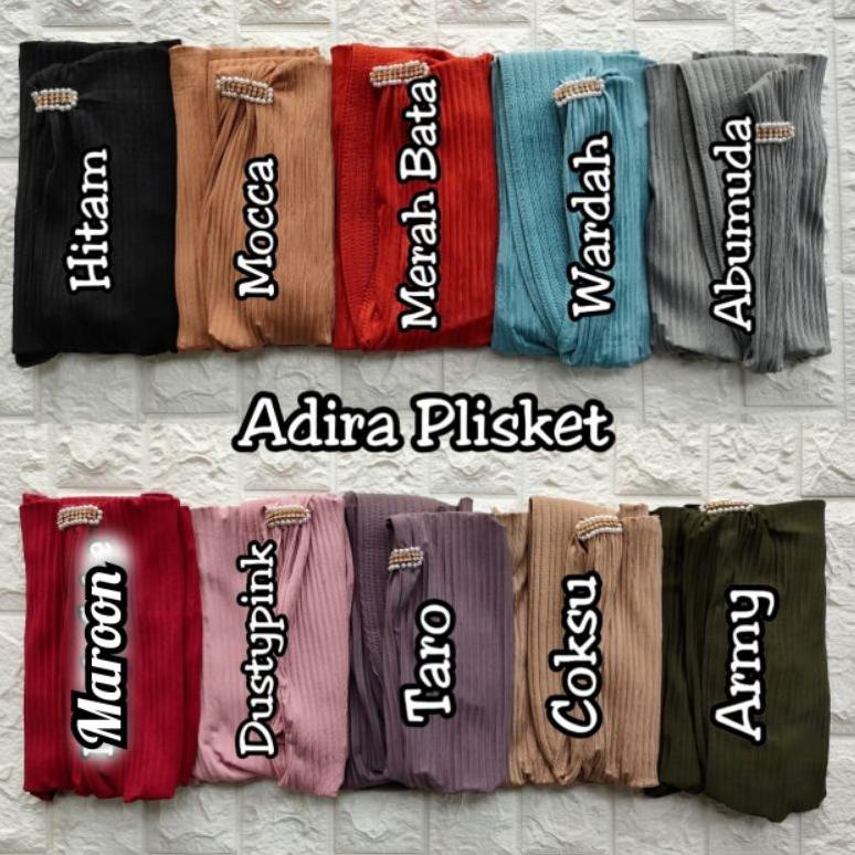 (Assyfa Hijab) ADIRA PLISKET jilbab instan jersey premiumjilbab instan pet plisket payet depan ▫ TLK
