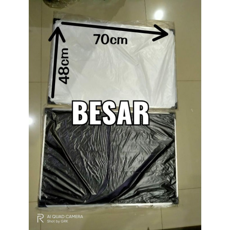 

PAPAN TULIS BOLAK BALIK WHITE BOARD BLACK BOARD 2IN1 SIZE 48CM×70CM