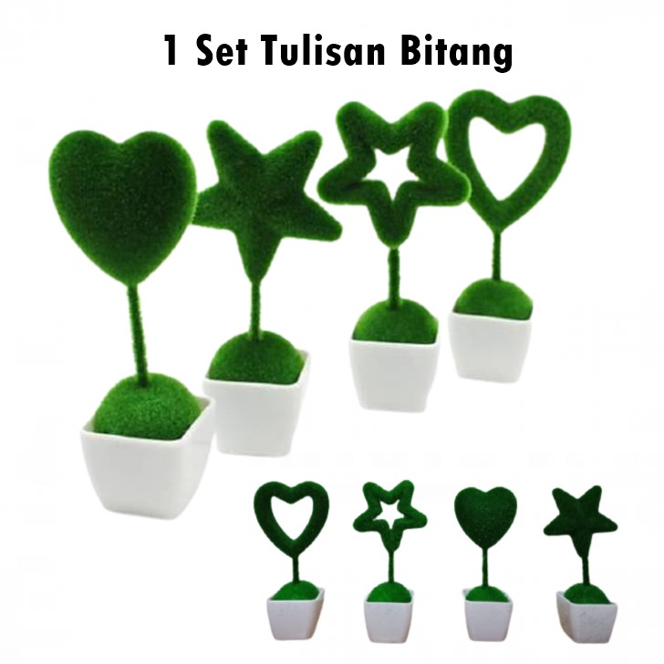 Pajangan Tulisan BINTANG Dekorasi Ruangan Tanaman BINTANG (1kg = 7set) Happyonshop