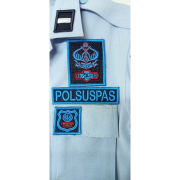 seragam baju pdl  kemenkumham lapas+atribut bordir kemenkumham timbul