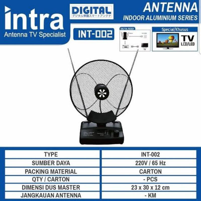 Intra Antena TV Digital Dalam / Indoor INT-002