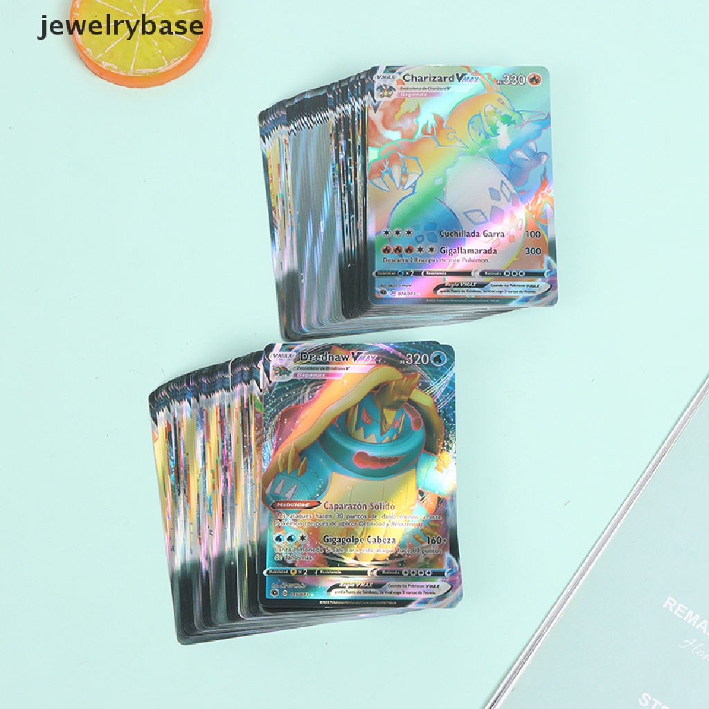 (jewelrybase) Mainan Kartu Pokemon Holografik Warna Pelangi Untuk Anak