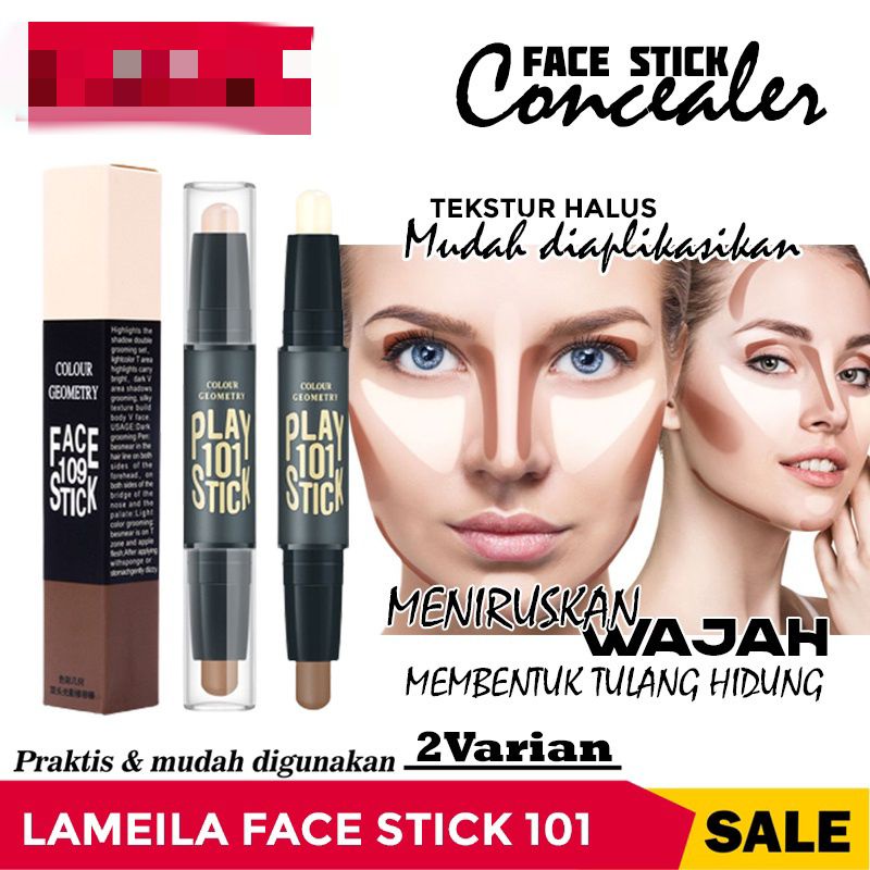 Face stick concealer contour untuk tiruskan wajah shading hidung Makeup Wajah Make Up foundation Hig