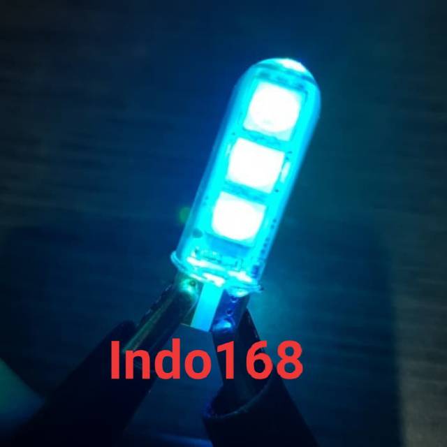 (INDO 168) Senja T10 6 Led Nyala Rgb Warna Warni