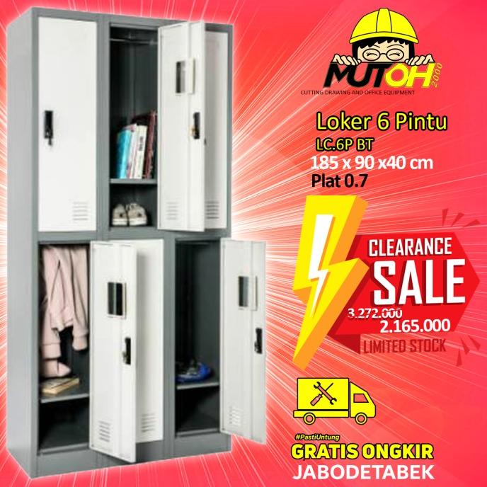 

NEW LOKER BESI LOCKER BESI 6 PINTU (DOOR STEEL LOCKER) IMPORTA LC-6PBT TERBAIK