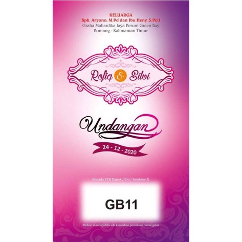 

( Cetak ) Undangan GB 11 Murah