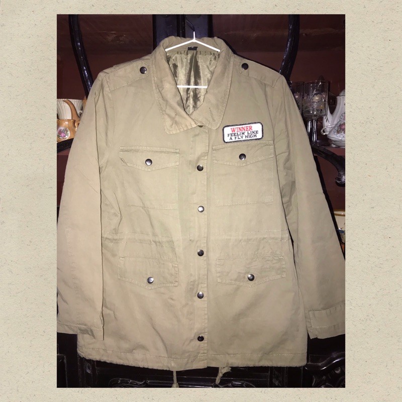 PRELOVED jaket motor bekas RNA POLLUTION warna hijau army keren nyaman murah