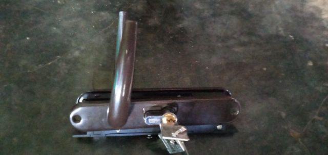 Kunci Pintu Kawat Nyamuk 1 Set Kunci Pintu Aluminium Set Bodi Dan Kunci Handle Pegangan Pintu