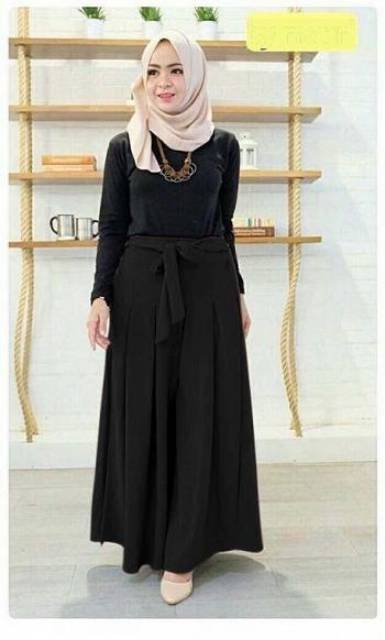 TOTOTAshop.Celana wanita RIBBON polos,Bahan TIARAFEL premium.belakang karet,fit to L-XXL