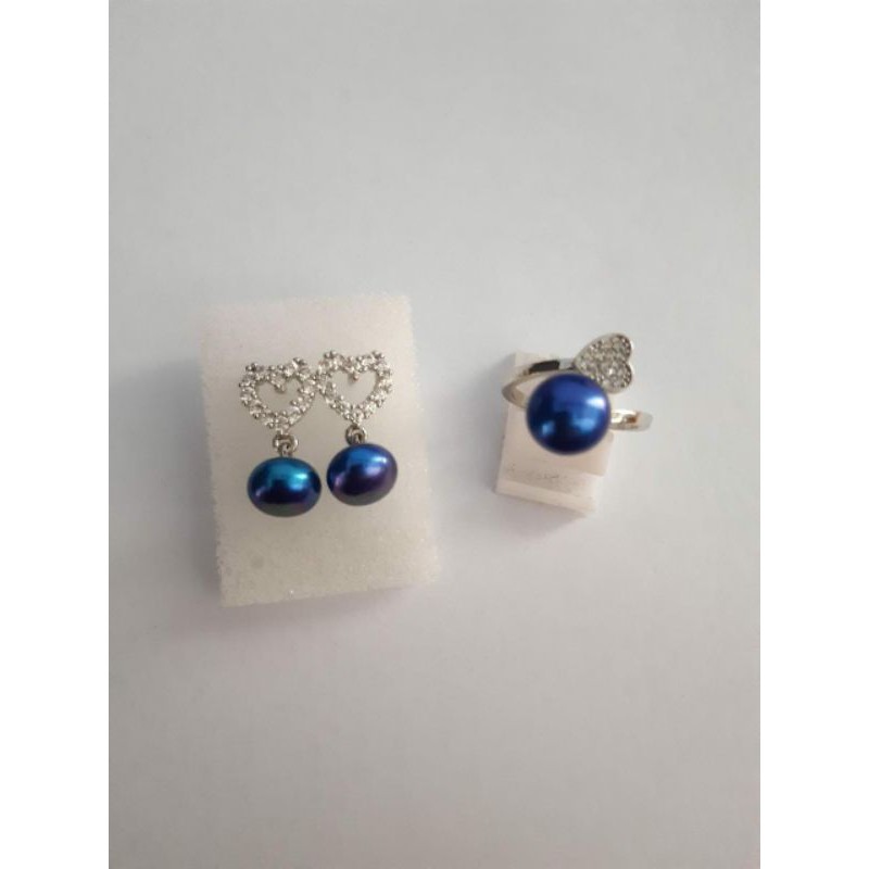 Bersertifikat Anting mutiara lombok cincin mutiara lombok mutiara air tawar model hati