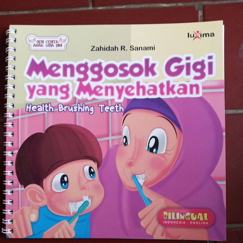 Buku Cerita Anak PAUD TK Bergambar Belajar Membaca Seri Aktivitas Harian Menggosok Gigi yang Menyeha