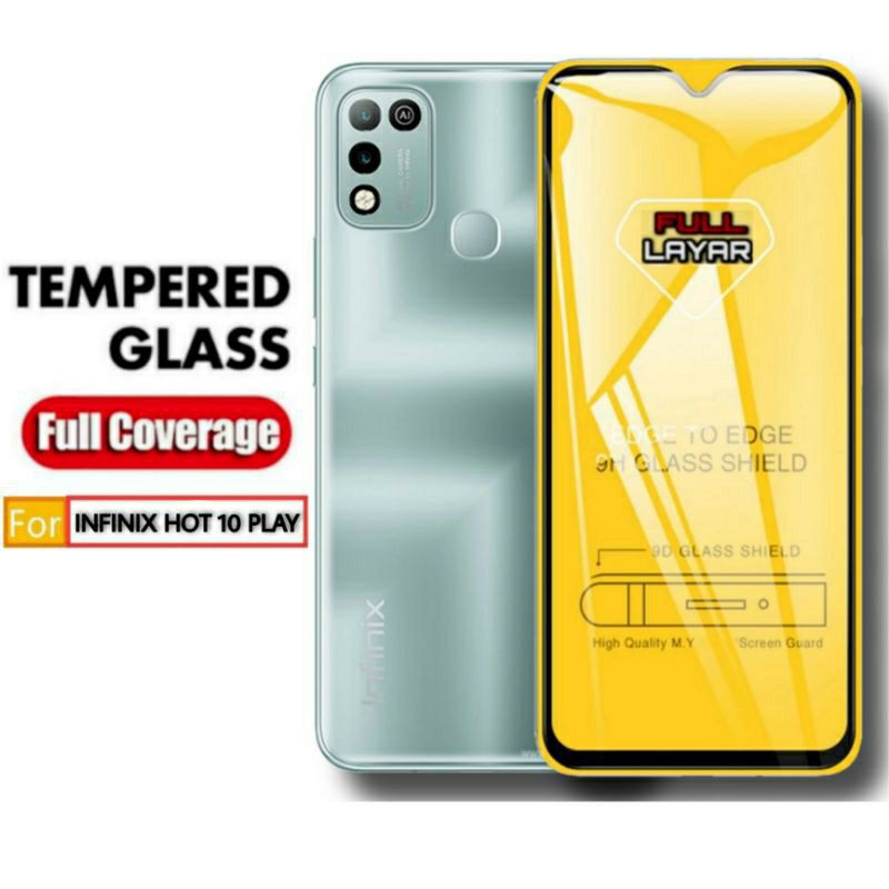 PROMO 2in1 Tempered Glass INFINIX HOT 11 11s 11 PLAY 10 PLAY Note 11 11 nNc Full Layar Plus Garskin Carbon 3D