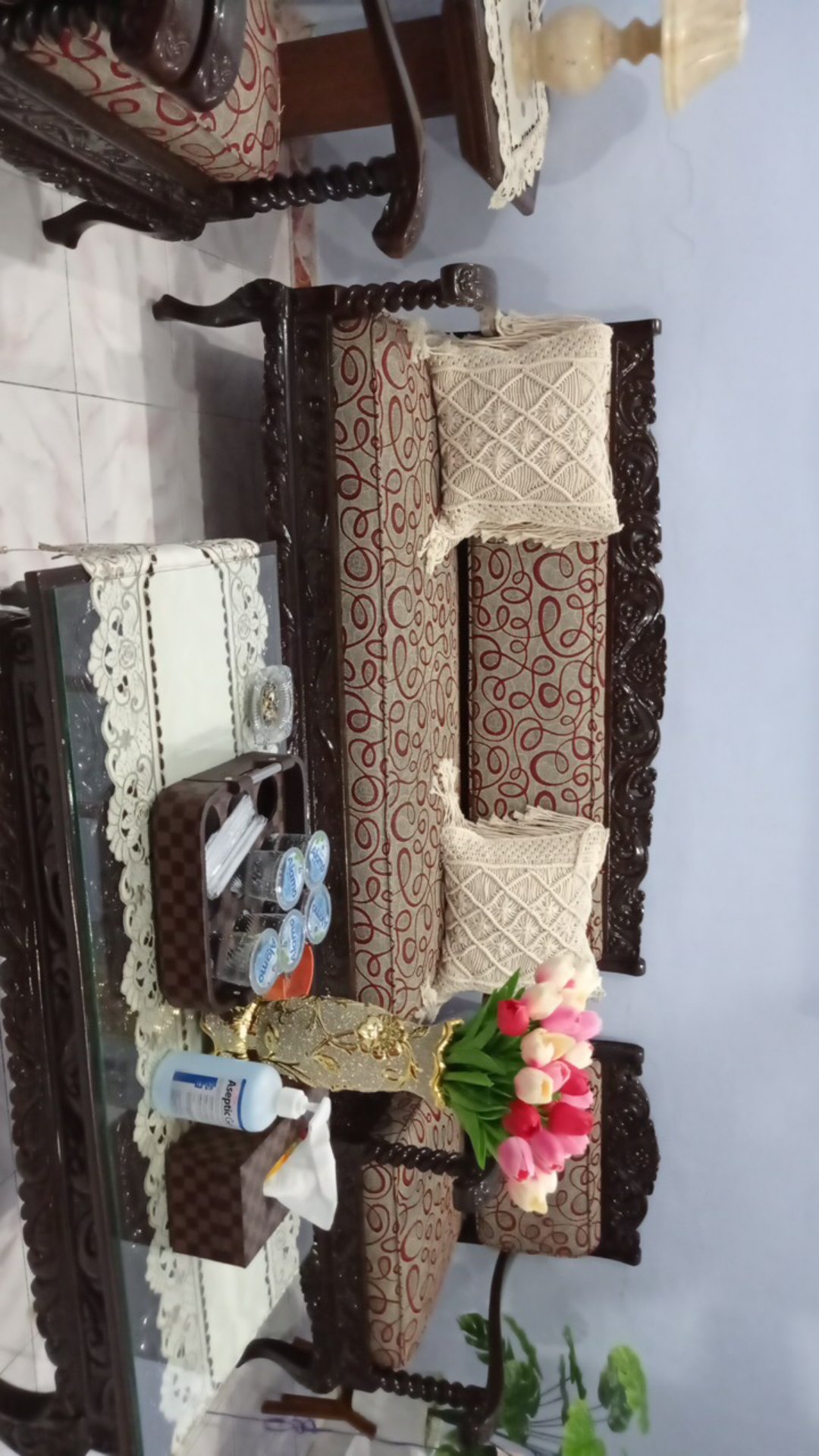 [ready Stock] Sarung Bantal Macrame Motif 40x40