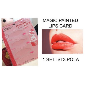 Cetakan Bibir / Cetakan Lipstick - Painted Lips card ( isi 3 pola )