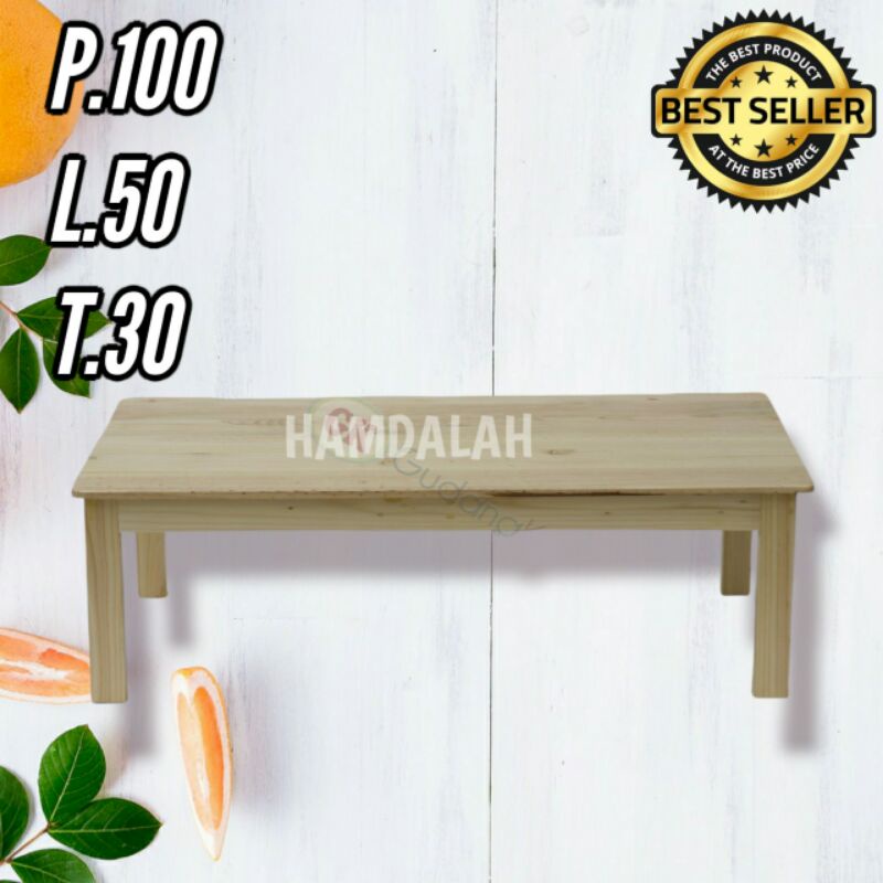 Meja lesehan kayu jati Belanda