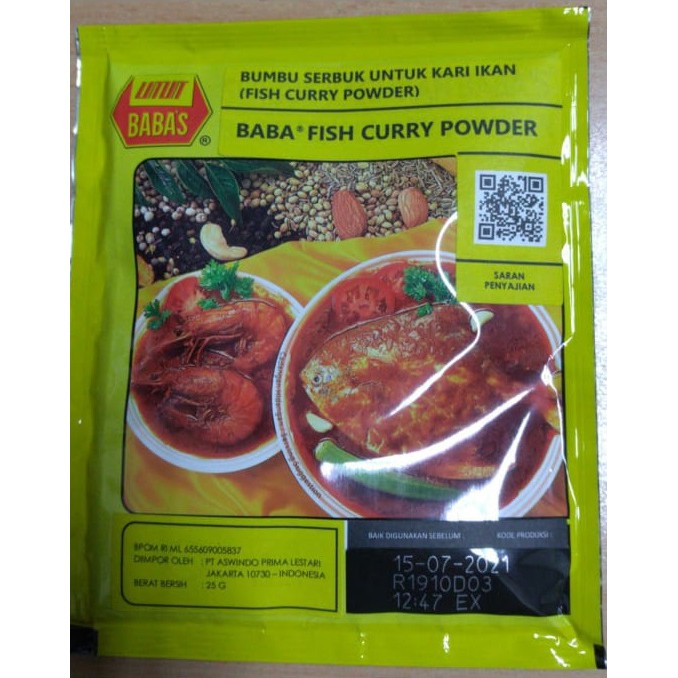 

Babas bumbu kari ikan / Fish curry powder