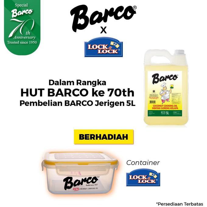 

*Promo* Barco Anniversary 70Th- Minyak Goreng Kelapa Jerrycan 5 Ltr + Fc