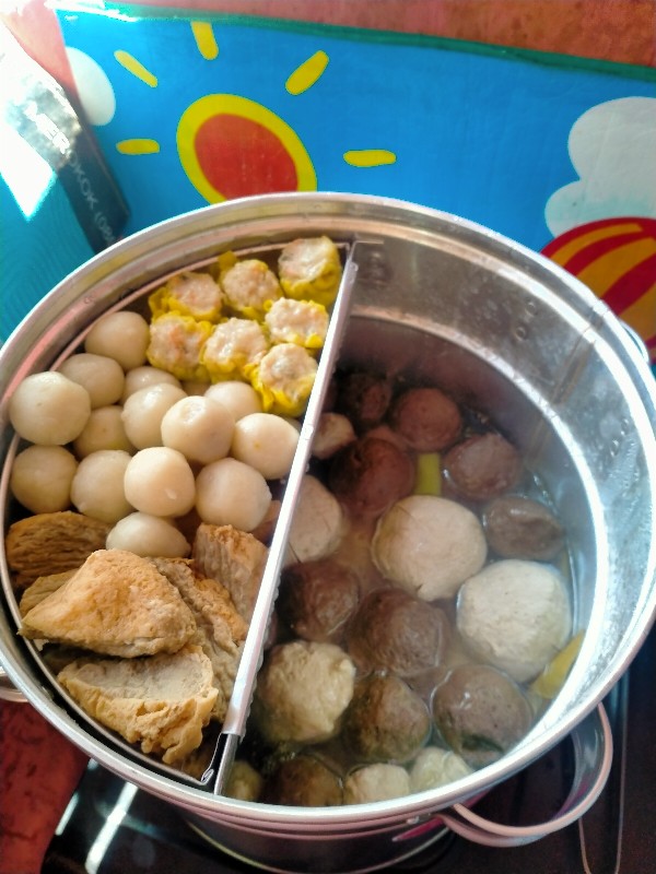 Tong Panci Cuanki Baso Dandang Buleng Sekat Alumunium Sarang Kukus Setengah