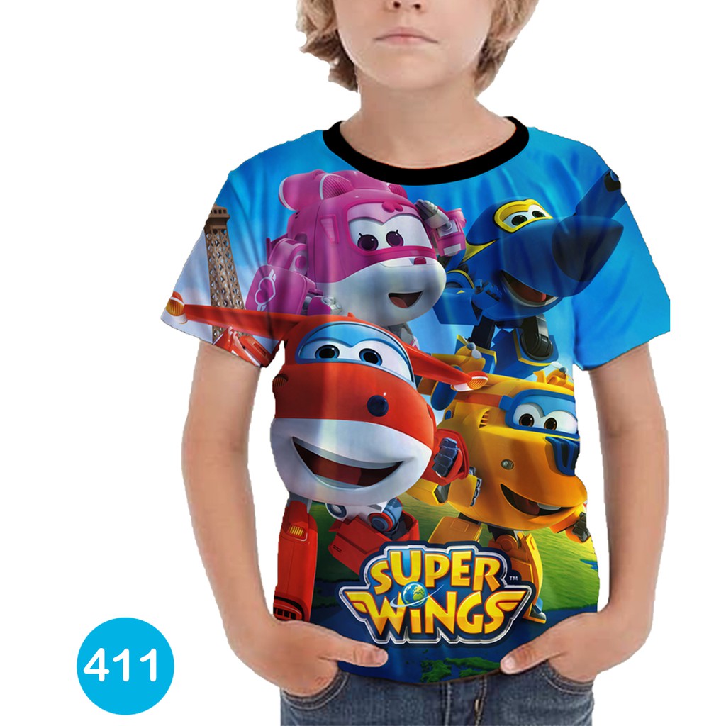 Baju Super Wings Baju Anak Printing #411