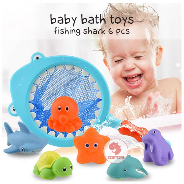 Zoetoys Baby Bath Toys - Fishing Shark | Mainan Mandi Bayi | Mainan Edukasi Anak