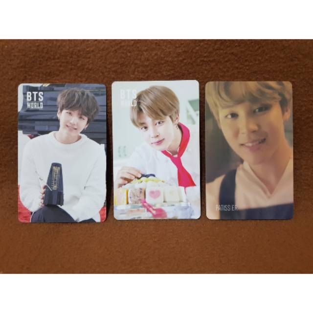 (DAPAT 3 PC) BTS WORLD DOUBLE SIDE PC SUGA & JIMIN + BTSW LIMITED JIMIN