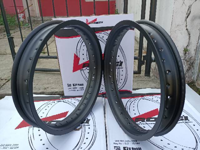 Velg Rossi 160 185 185 215 Ring 18 SEPASANG Ready Gold Black Silver