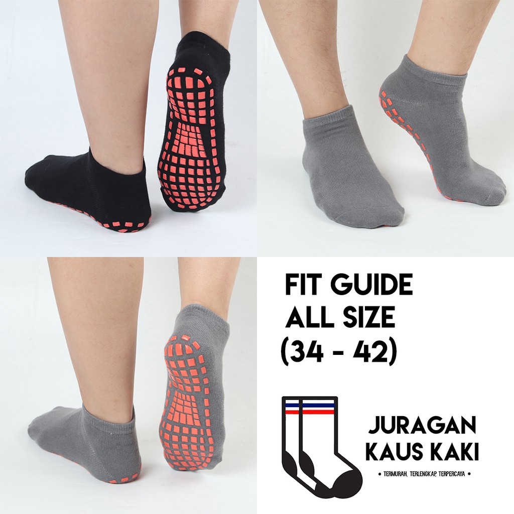 Kaos Kaki Panjang Pendek Semata Kaki Yoga Pilates Antislip Socks Gel-3