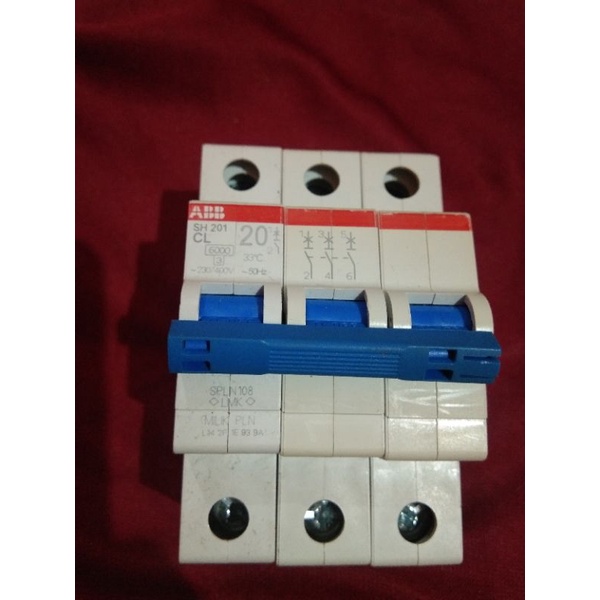 mcb ABB 20a 3phase modifikasi