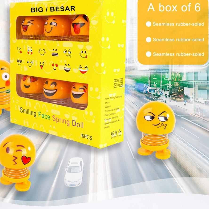 Boneka Emoji Emoticon Smile Dashboard Mobil - Boneka Per Emoji - Emoticon Mainan