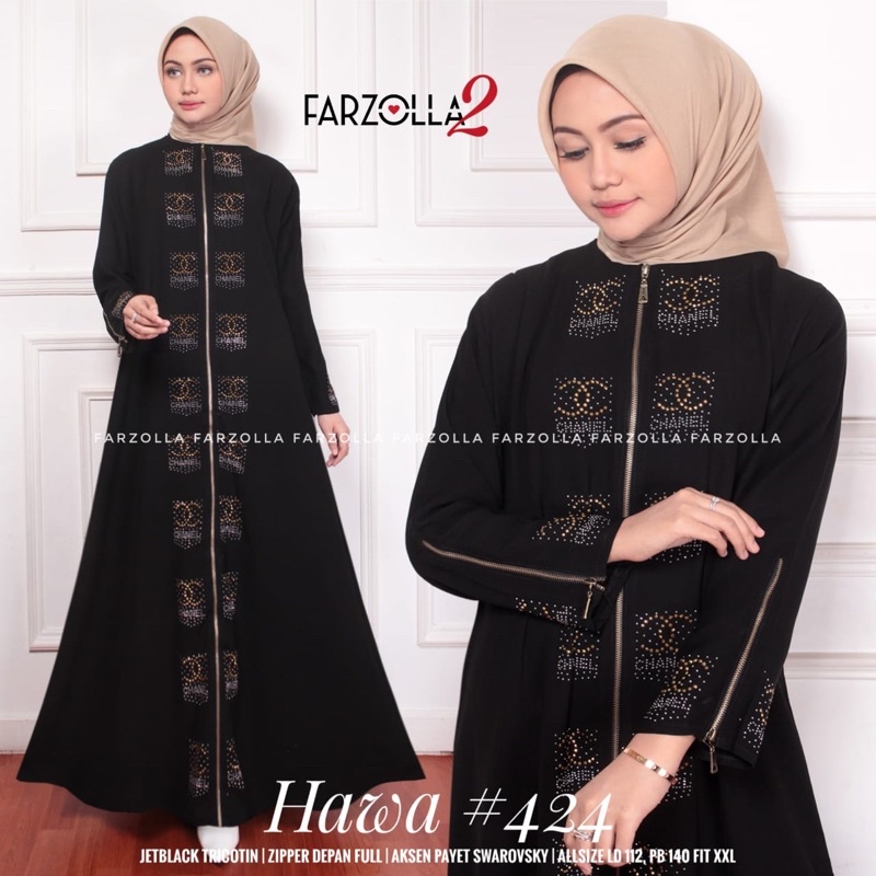 Abaya Turkey | Hawa #424 | Busana Arab Muslimah Original by Farzolla