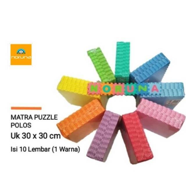  Matras Puzzle  Polos 30x30cm Isi 10 Lembar 1 Warna 